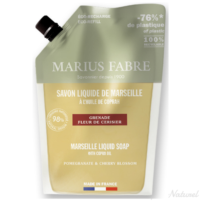 Sapone liquido di Marsiglia al fiore di ciliegio e melograno