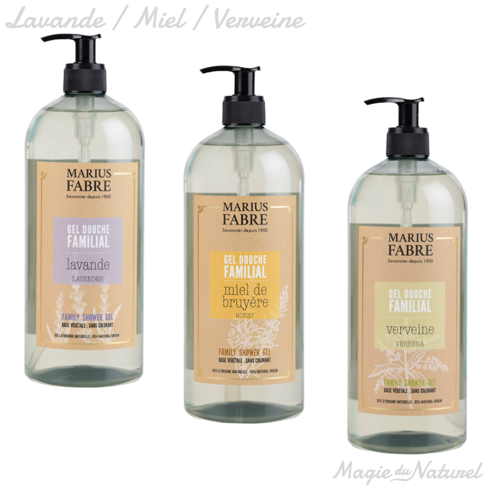 Gel doccia famiglia 1L, fragranza alla Lavanda o alla Verbena