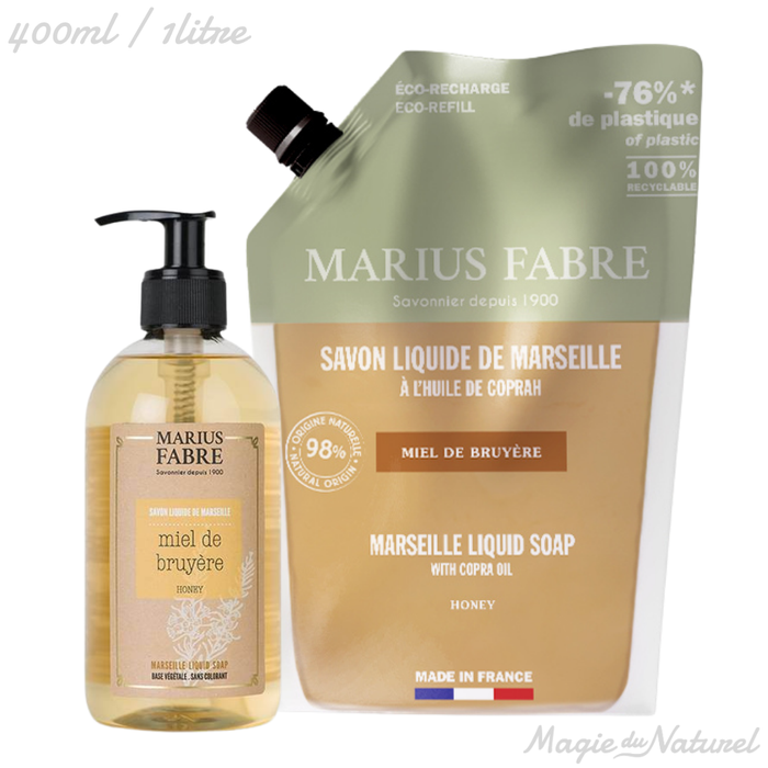 Savon liquide de Marseille Miel de Bruyère