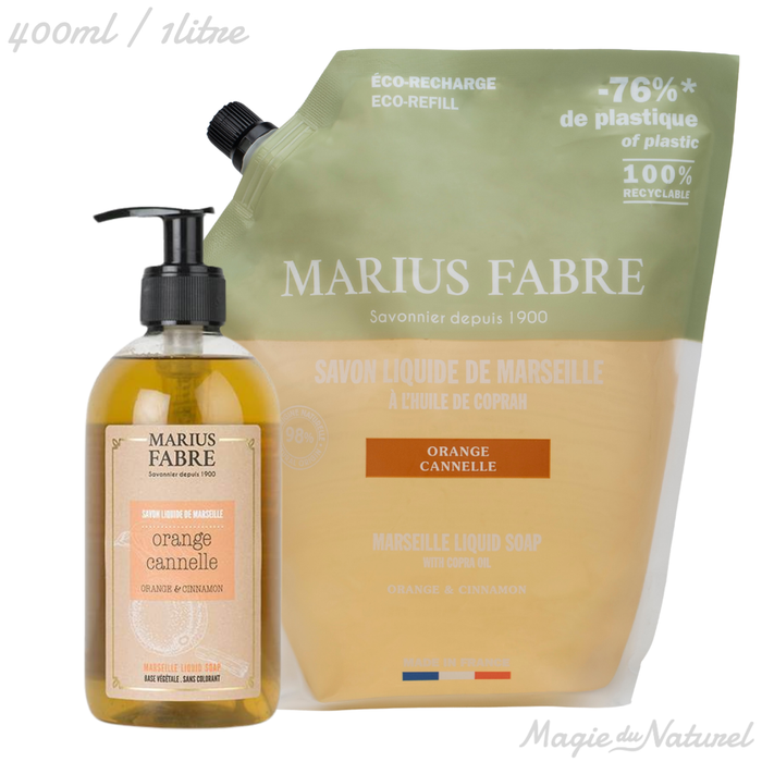 Sapone liquido di Marsiglia all’arancia e cannella