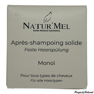 Après-shampoing solide monoï - 65g l Natur'Mel Cosm'Ethique l La Magie du Naturel l SUISSE