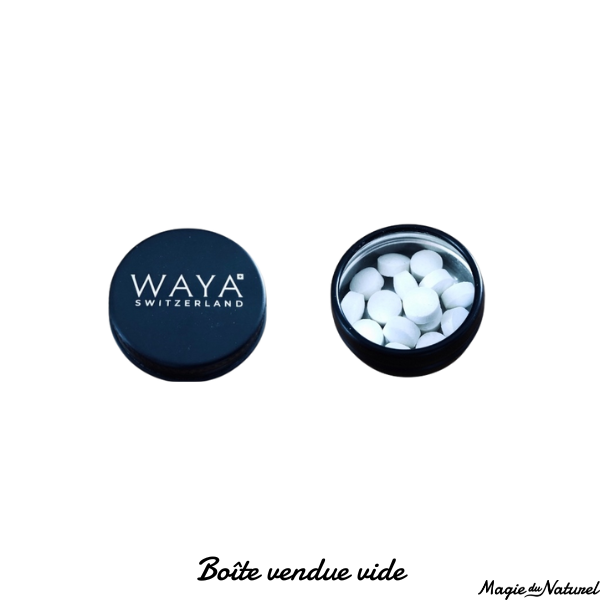 Boîte ronde en Aluminium l Waya Cosmetics l La Magie du Naturel l SUISSE