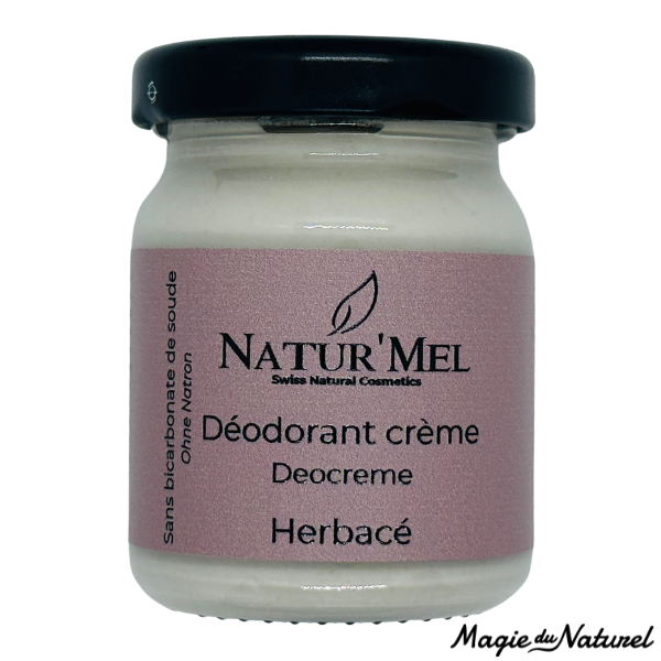 Déodorant crème « L'Herbacé » - Sans bicarbonate - 50ml l Natur'Mel Cosm'Ethique l La Magie du Naturel l SUISSE
