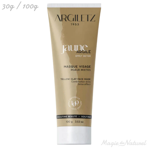 Masque à l'argile jaune prêt à l'emploi l Argiletz l La Magie du Naturel l SUISSE
