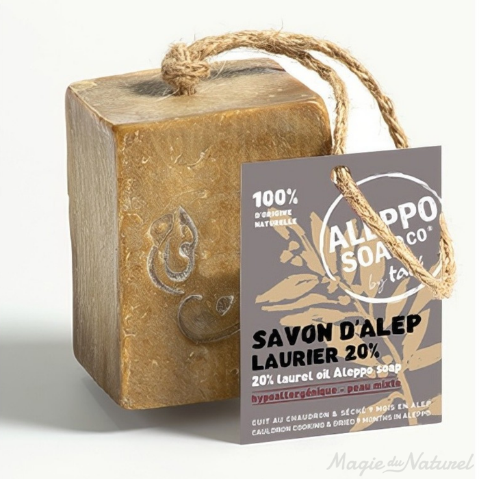 Savon d'Alep 20% huile de laurier l Tadé l La Magie du Naturel l SUISSE