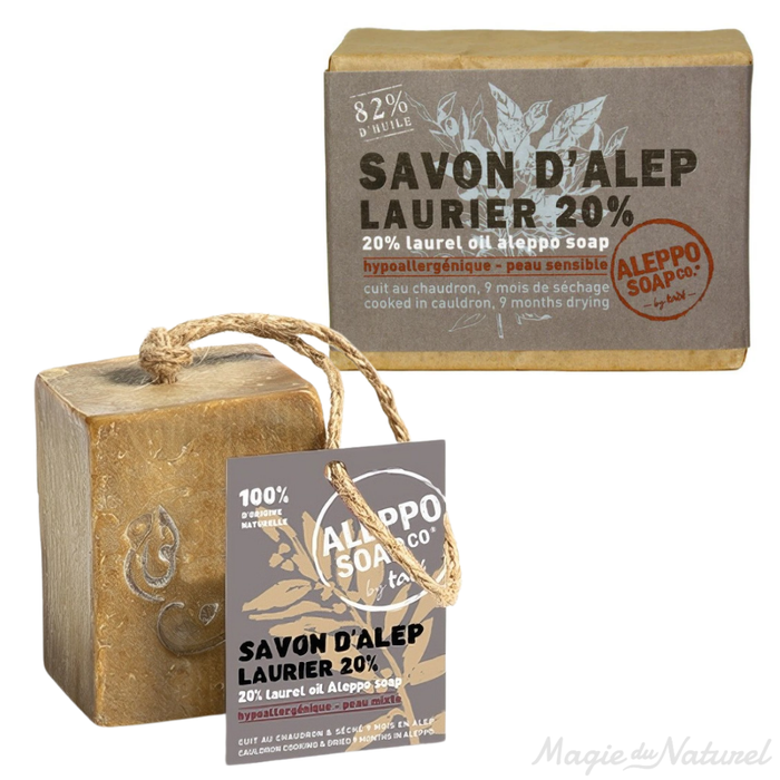 Savon d'Alep 20% huile de laurier l Tadé l La Magie du Naturel l SUISSE