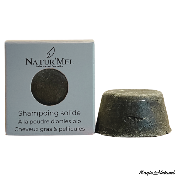 Shampoing solide à l'Ortie bio - cheveux gras à pellicules l Natur'Mel Cosm'Ethique l La Magie du Naturel l SUISSE