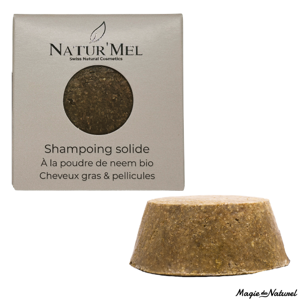 Shampoing solide au neem bio - cheveux gras et pelliculaire l Natur'Mel Cosm'Ethique l La Magie du Naturel l SUISSE