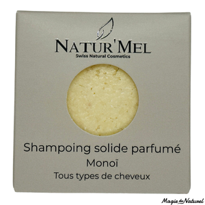 Shampoing solide Monoï 90g - Tout cheveux l Natur'Mel Cosm'Ethique l La Magie du Naturel l SUISSE