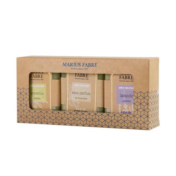 Coffret cadeau - Trio de savons à l'huile d'olive l Marius Fabre l La Magie du Naturel l SUISSE