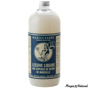 Lessive liquide aux copeaux de savon de Marseille SANS HUILE DE PALME l Marius Fabre l La Magie du Naturel l SUISSE